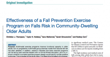Research Publication on Fall Risk Reduction